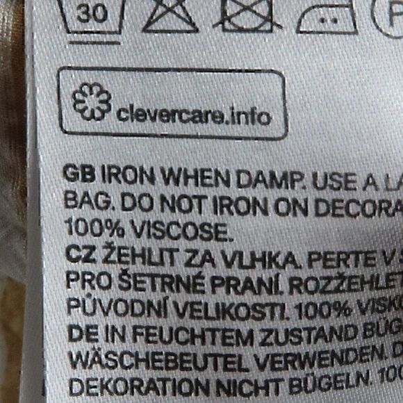 H&M MUSTARD YELLOW WHITE STRIPED WIDE CUT SLEEVE WITH LACE TRIM CROP TOP - Picture 3 of 8